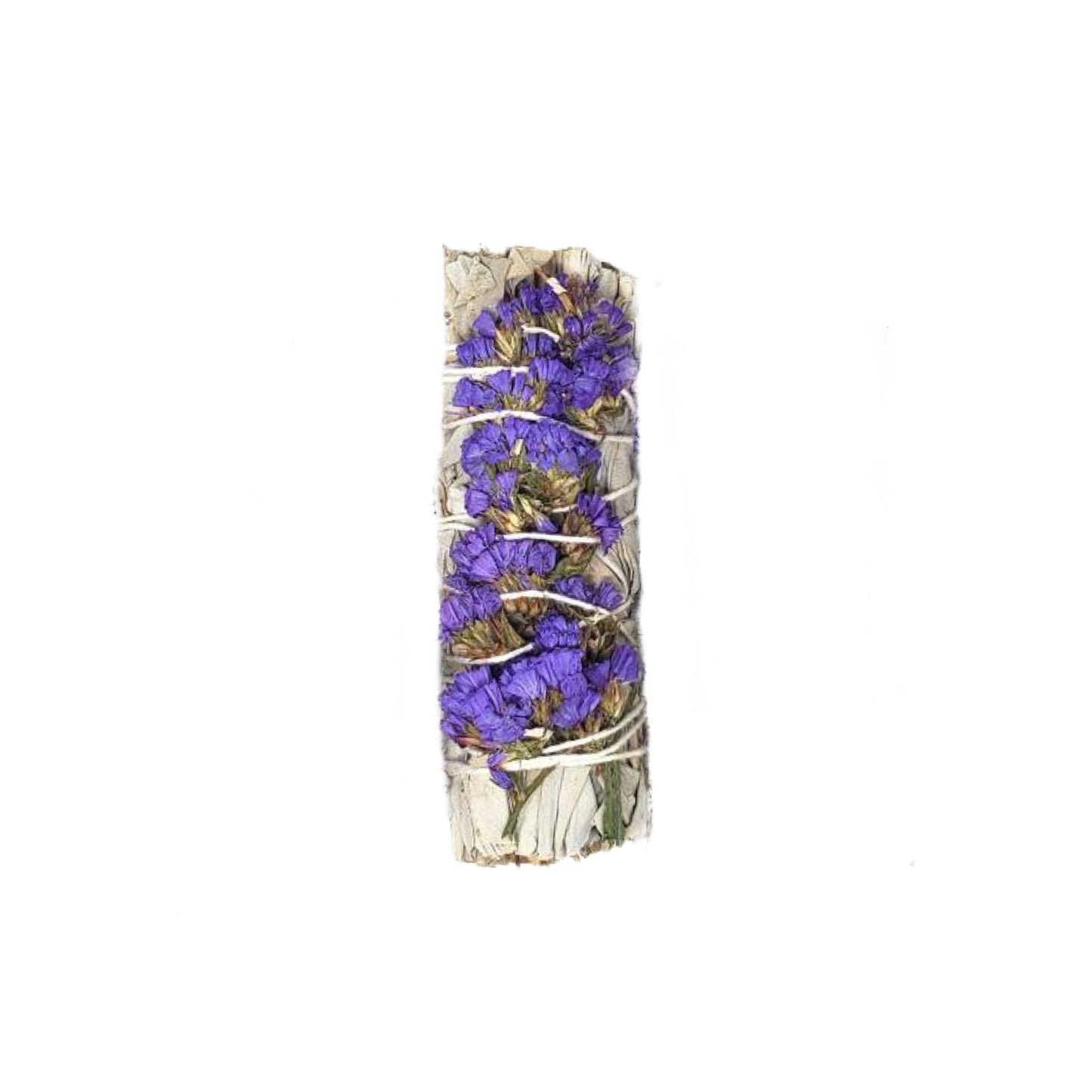 White Sage & Purple Sinuata 4" Smudge